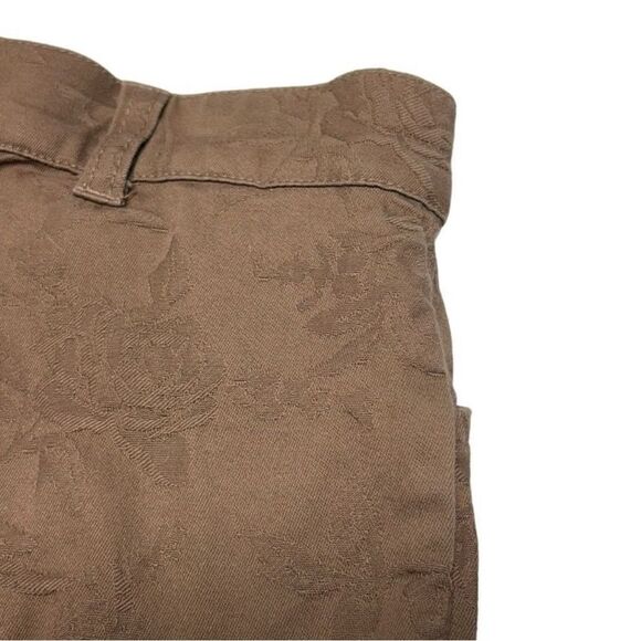 Vintage Bestow Wear Brown Two Piece Set Floral Jacquard Pants Set XL - Picture 7 of 13